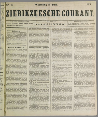Zierikzeesche Courant 1870-06-22