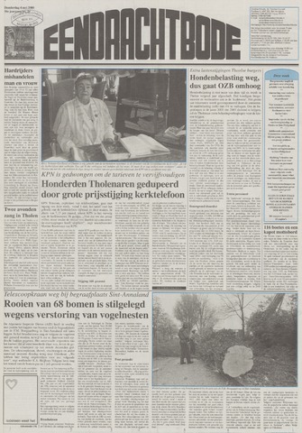 Eendrachtbode /Mededeelingenblad voor het eiland Tholen 2000-05-04