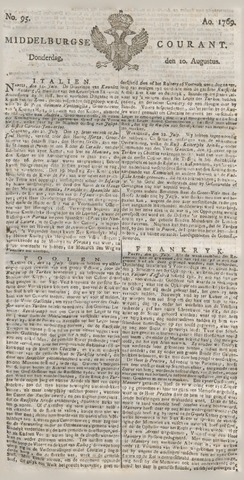 Middelburgsche Courant 1769-08-10