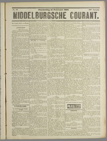Middelburgsche Courant 1924-02-21