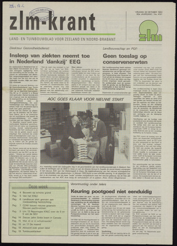 Zeeuwsch landbouwblad ... ZLM land- en tuinbouwblad 1992-10-30