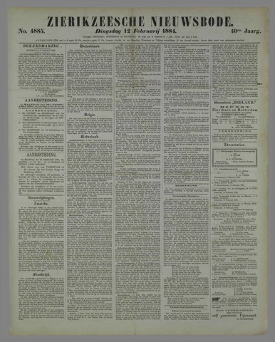 Zierikzeesche Nieuwsbode 1884-02-12