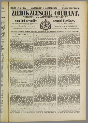 Zierikzeesche Courant 1888-09-01