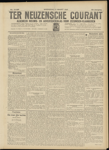Ter Neuzensche Courant / Neuzensche Courant / (Algemeen) nieuws en advertentieblad voor Zeeuwsch-Vlaanderen 1941-03-05