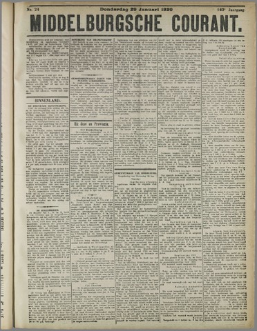 Middelburgsche Courant 1920-01-29