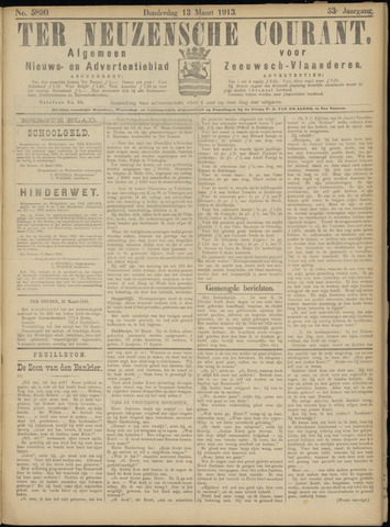 Ter Neuzensche Courant / Neuzensche Courant / (Algemeen) nieuws en advertentieblad voor Zeeuwsch-Vlaanderen 1913-03-13