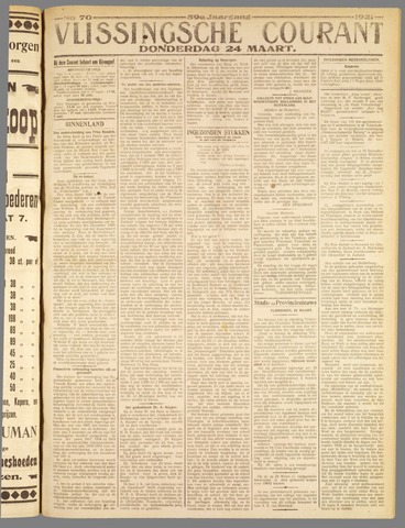 Vlissingse Courant 1921-03-24