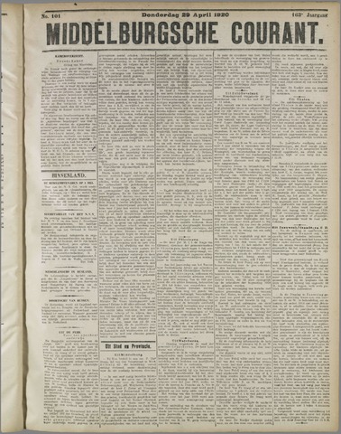 Middelburgsche Courant 1920-04-29