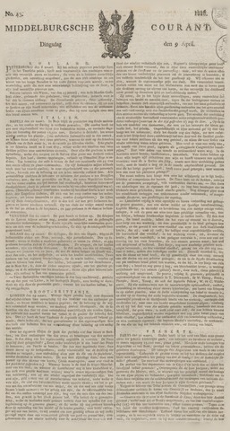 Middelburgsche Courant 1816-04-09