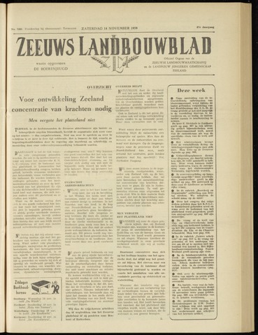 Zeeuwsch landbouwblad ... ZLM land- en tuinbouwblad 1959-11-14