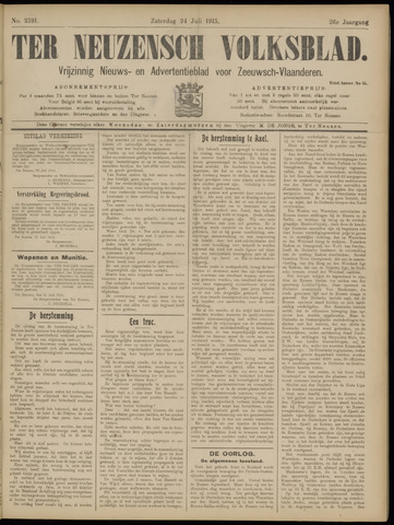 Ter Neuzensch Volksblad / Zeeuwsch Nieuwsblad 1915-07-24