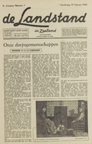 De landstand in Zeeland, geïllustreerd weekblad. 1942-02-19