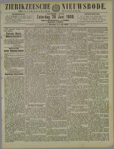 Zierikzeesche Nieuwsbode 1909-06-26