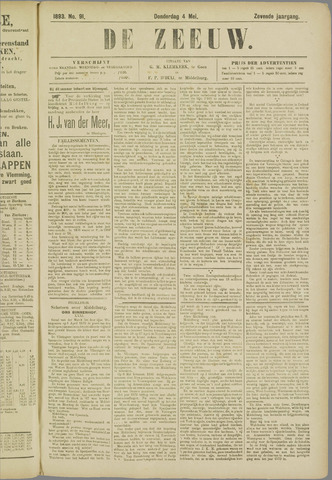 De Zeeuw. Christelijk-historisch nieuwsblad voor Zeeland 1893-05-04