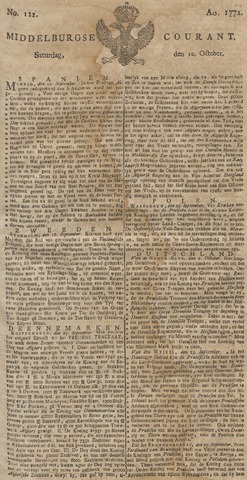 Middelburgsche Courant 1772-10-10