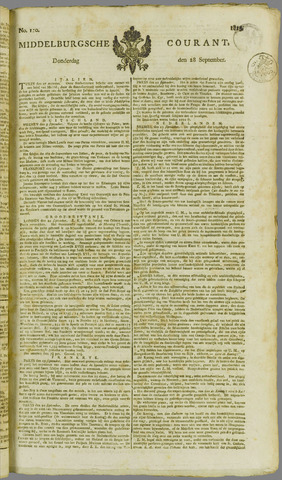 Middelburgsche Courant 1815-09-28