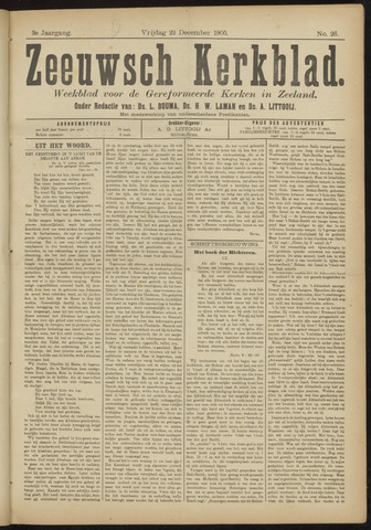 Zeeuwsche kerkbode, weekblad gewijd aan de belangen der gereformeerde kerken/ Zeeuwsch kerkblad 1905-12-22