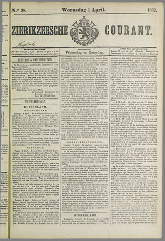 Zierikzeesche Courant 1852-04-07