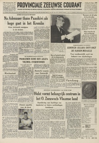 Provinciale Zeeuwse Courant 1955-09-16