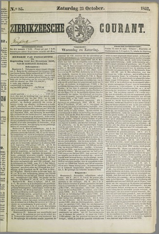 Zierikzeesche Courant 1852-10-23
