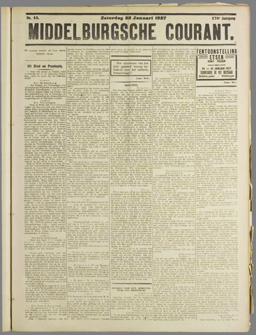 Middelburgsche Courant 1927-01-22