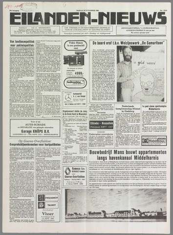 Eilanden-nieuws. Christelijk streekblad op gereformeerde grondslag 1986-09-26