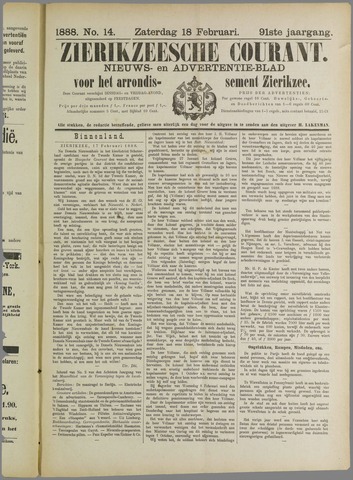 Zierikzeesche Courant 1888-02-18