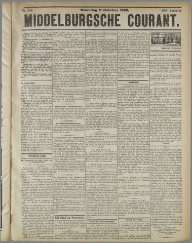 Middelburgsche Courant 1920-10-11