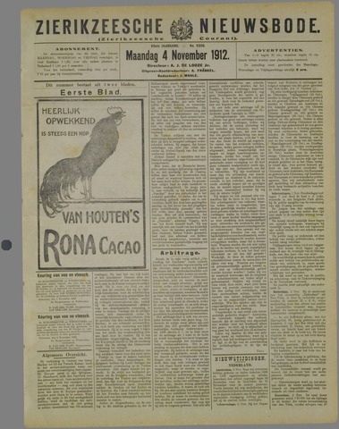 Zierikzeesche Nieuwsbode 1912-11-04