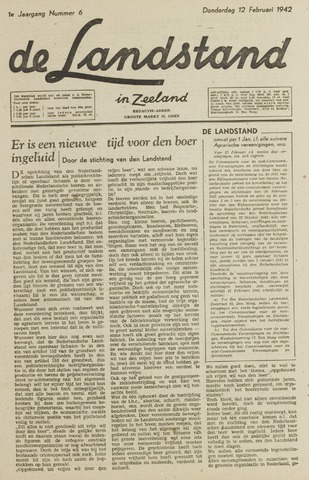 De landstand in Zeeland, geïllustreerd weekblad. 1942-02-12