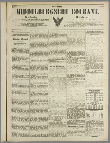 Middelburgsche Courant 1910-02-03