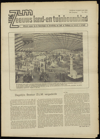Zeeuwsch landbouwblad ... ZLM land- en tuinbouwblad 1968-01-12