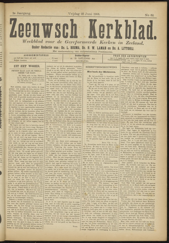 Zeeuwsche kerkbode, weekblad gewijd aan de belangen der gereformeerde kerken/ Zeeuwsch kerkblad 1905-06-23