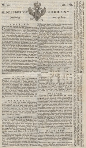 Middelburgsche Courant 1760-06-19