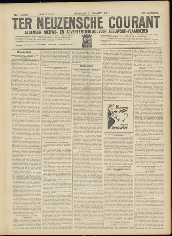 Ter Neuzensche Courant / Neuzensche Courant / (Algemeen) nieuws en advertentieblad voor Zeeuwsch-Vlaanderen 1941-03-21