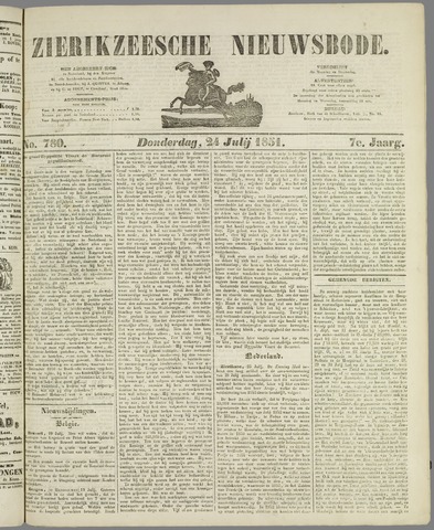 Zierikzeesche Nieuwsbode 1851-07-24