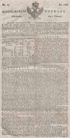 Middelburgsche Courant 1760-02-07