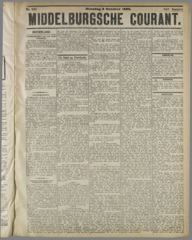 Middelburgsche Courant 1920-10-05