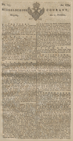 Middelburgsche Courant 1774-12-27