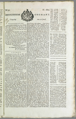 Zierikzeesche Courant 1821-06-26