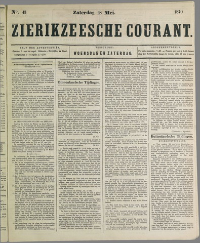 Zierikzeesche Courant 1870-05-28