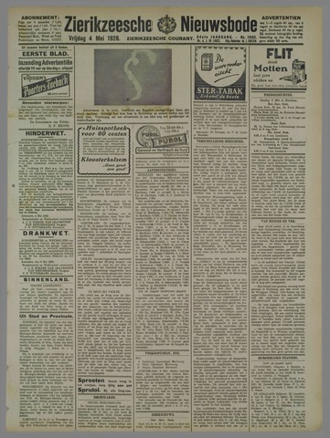 Zierikzeesche Nieuwsbode 1928-05-04