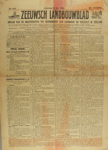 Zeeuwsch landbouwblad ... ZLM land- en tuinbouwblad 1923-07-28