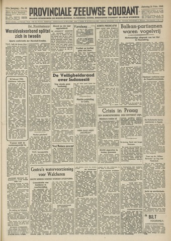 Provinciale Zeeuwse Courant 1948-02-21