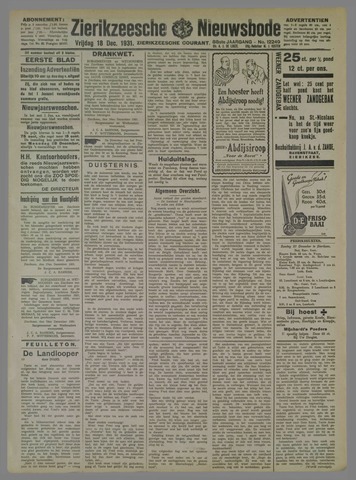 Zierikzeesche Nieuwsbode 1931-12-18