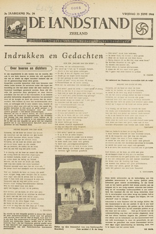 De landstand in Zeeland, geïllustreerd weekblad. 1944-06-23