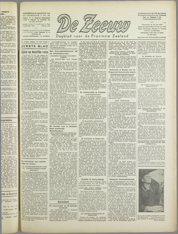 De Zeeuw. Christelijk-historisch nieuwsblad voor Zeeland 1940-08-29
