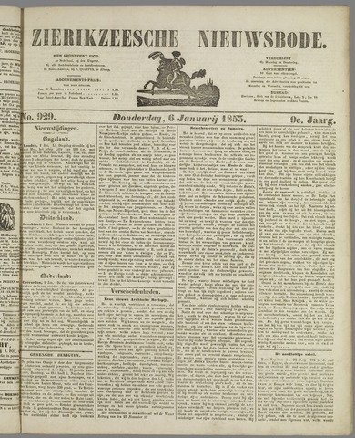 Zierikzeesche Nieuwsbode 1853-01-06