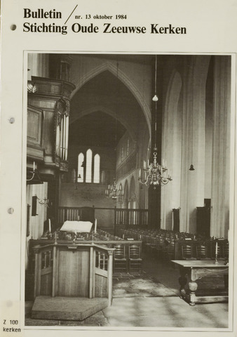 Bulletin Stichting Oude Zeeuwse kerken 1984-10-01