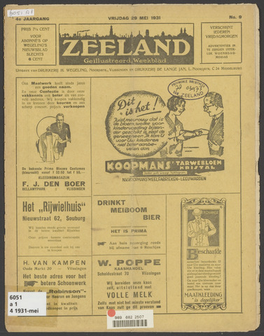 Zeeland. Geïllustreerd Weekblad 1931-05-29